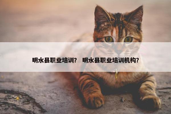 明水县职业培训？ 明水县职业培训机构？
