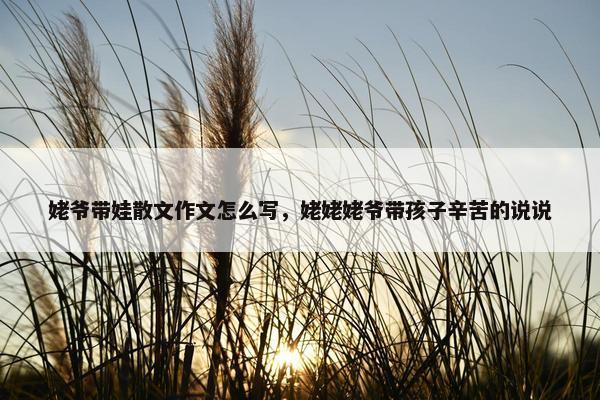 姥爷带娃散文作文怎么写，姥姥姥爷带孩子辛苦的说说