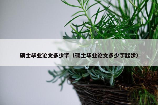 硕士毕业论文多少字（硕士毕业论文多少字起步）
