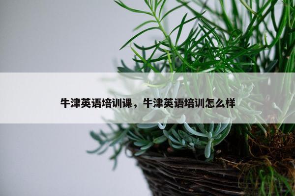 牛津英语培训课，牛津英语培训怎么样