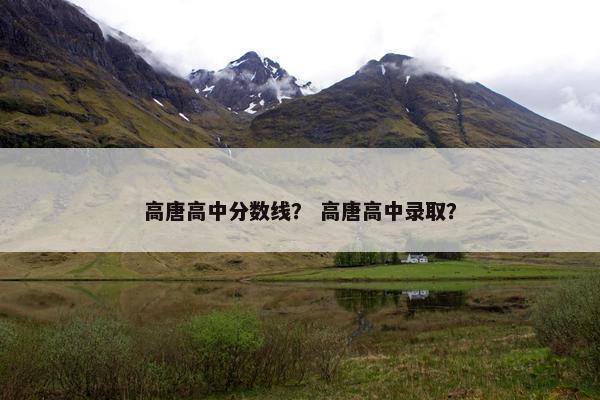 高唐高中分数线？ 高唐高中录取？