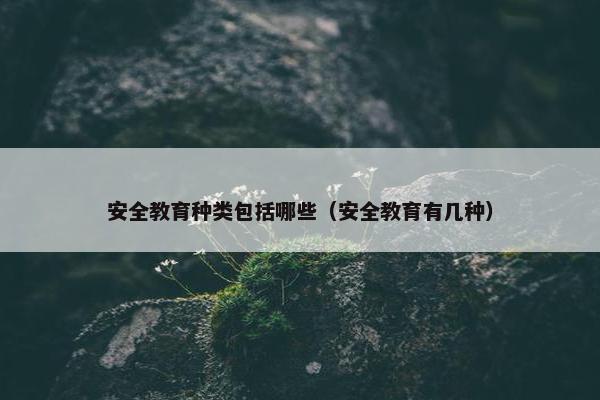 安全教育种类包括哪些（安全教育有几种）