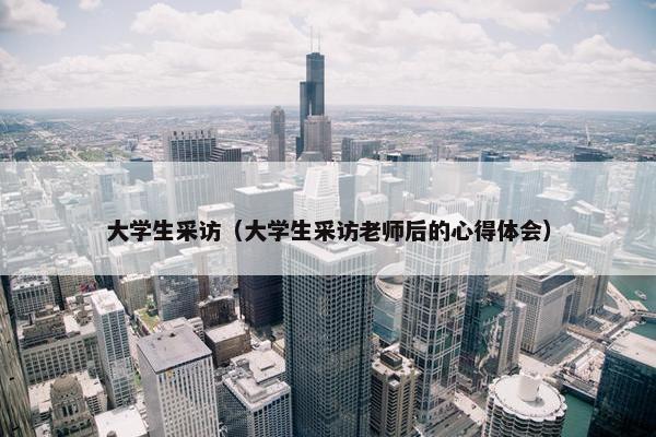 大学生采访（大学生采访老师后的心得体会）