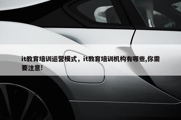 it教育培训运营模式，it教育培训机构有哪些,你需要注意!