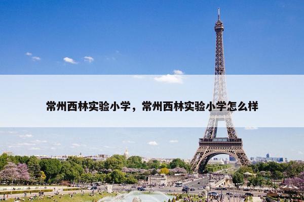 常州西林实验小学，常州西林实验小学怎么样