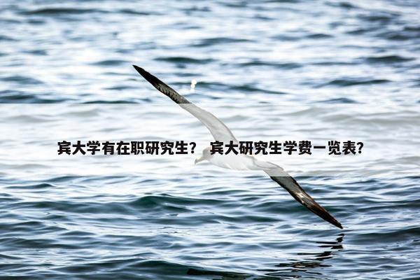 宾大学有在职研究生？ 宾大研究生学费一览表？