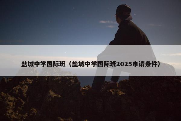 盐城中学国际班（盐城中学国际班2025申请条件）