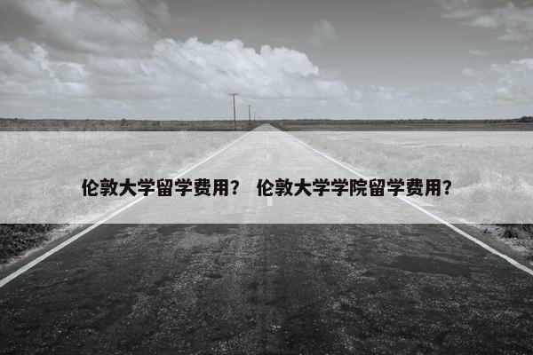 伦敦大学留学费用？ 伦敦大学学院留学费用？