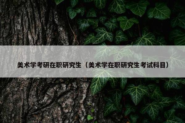 美术学考研在职研究生（美术学在职研究生考试科目）