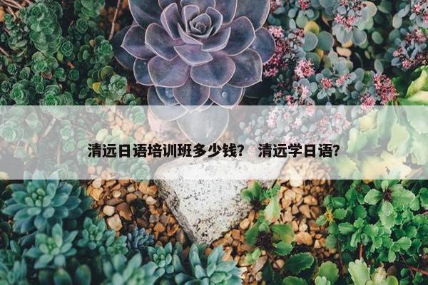清远日语培训班多少钱？ 清远学日语？