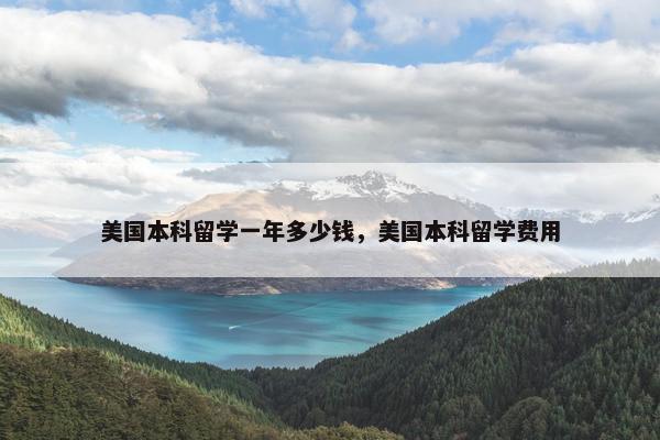 美国本科留学一年多少钱，美国本科留学费用