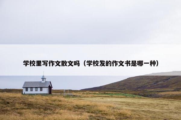 学校里写作文散文吗（学校发的作文书是哪一种）
