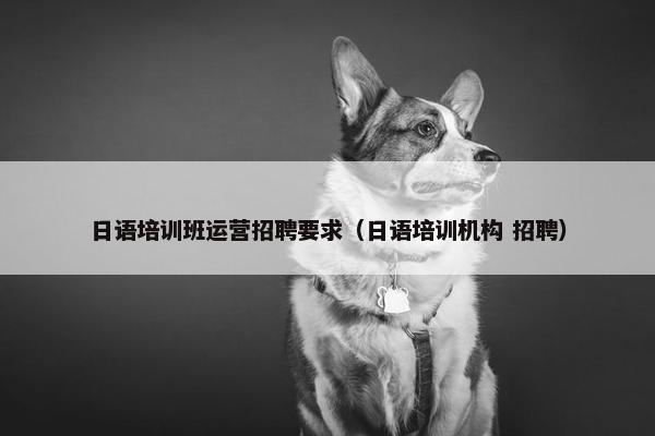 日语培训班运营招聘要求（日语培训机构 招聘）