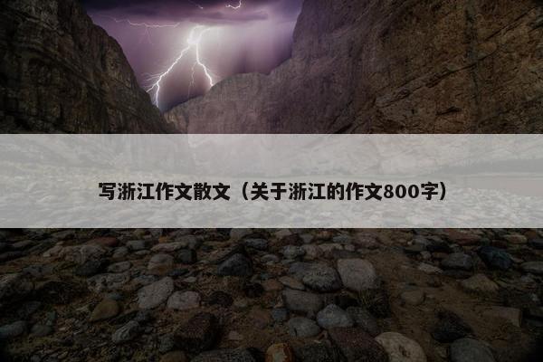 写浙江作文散文（关于浙江的作文800字）