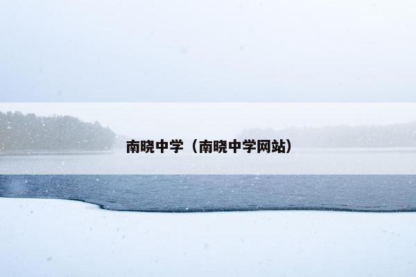 南晓中学（南晓中学网站）