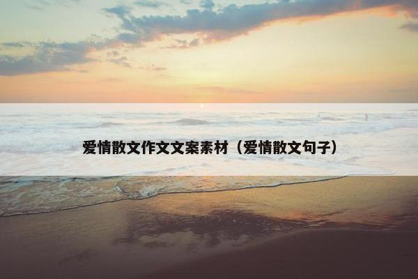 爱情散文作文文案素材（爱情散文句子）
