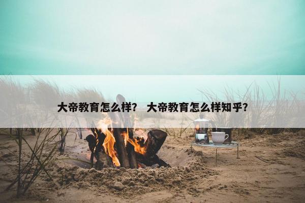 大帝教育怎么样？ 大帝教育怎么样知乎？
