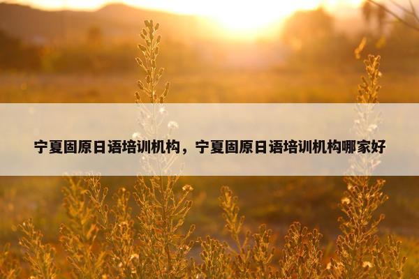 宁夏固原日语培训机构，宁夏固原日语培训机构哪家好