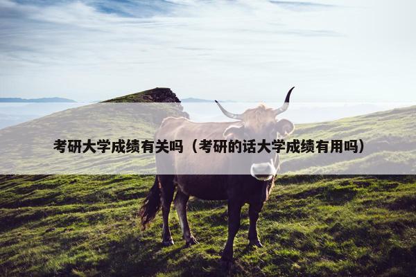 考研大学成绩有关吗（考研的话大学成绩有用吗）