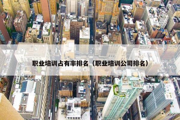 职业培训占有率排名（职业培训公司排名）