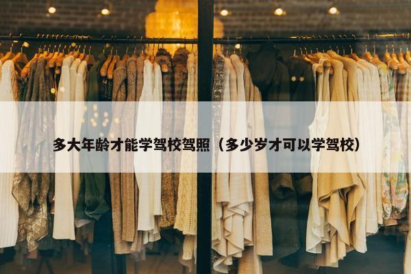 多大年龄才能学驾校驾照（多少岁才可以学驾校）