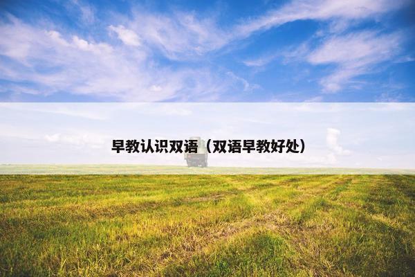 早教认识双语（双语早教好处）
