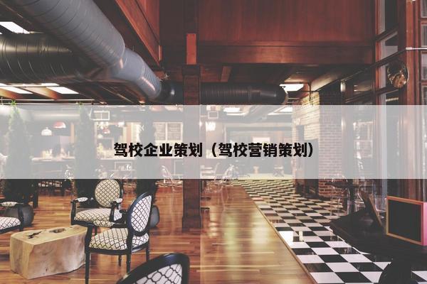 驾校企业策划（驾校营销策划）