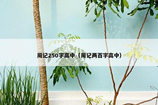 周记250字高中（周记两百字高中）