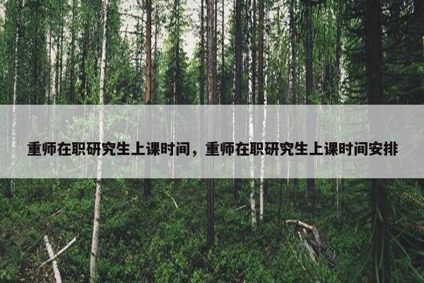 重师在职研究生上课时间，重师在职研究生上课时间安排