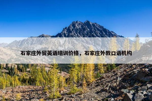 石家庄外贸英语培训价格，石家庄外教口语机构