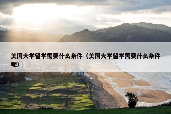 美国大学留学需要什么条件（美国大学留学需要什么条件呢）